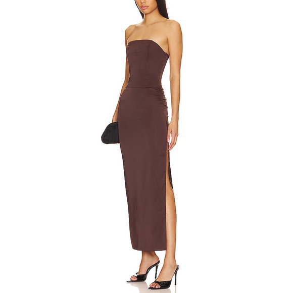 Bec + Bridge 'Jones' Brown Polyester Strapless Maxi Dress Size 2 - NWT
